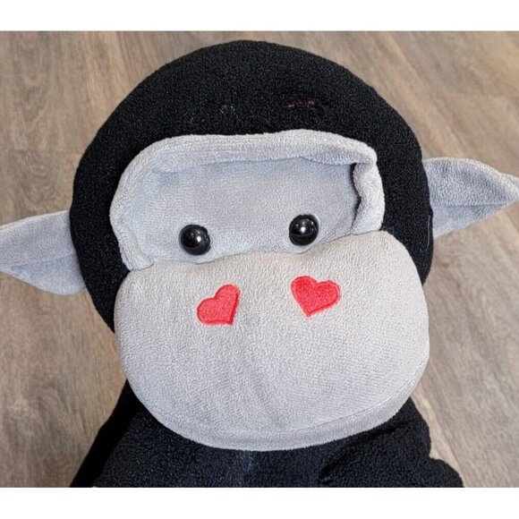 2014 Animal Adventure Black Valentine Gorilla Monkey Plush Stuffed Animal 14" - Picture 2 of 13